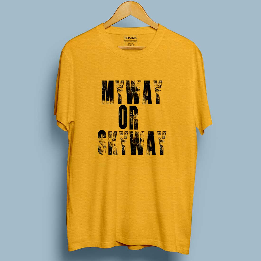 Myway Or Skyway Men Mustard T Shirt