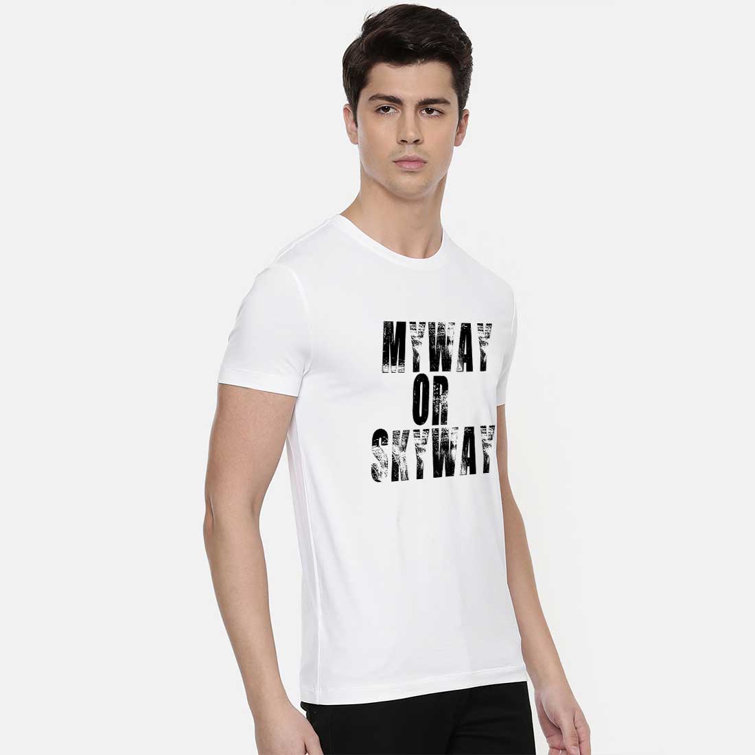 Myway Or Skyway Men White T Shirt