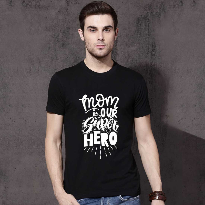 Mom Is Our Super Hero Black Men T-Shirt