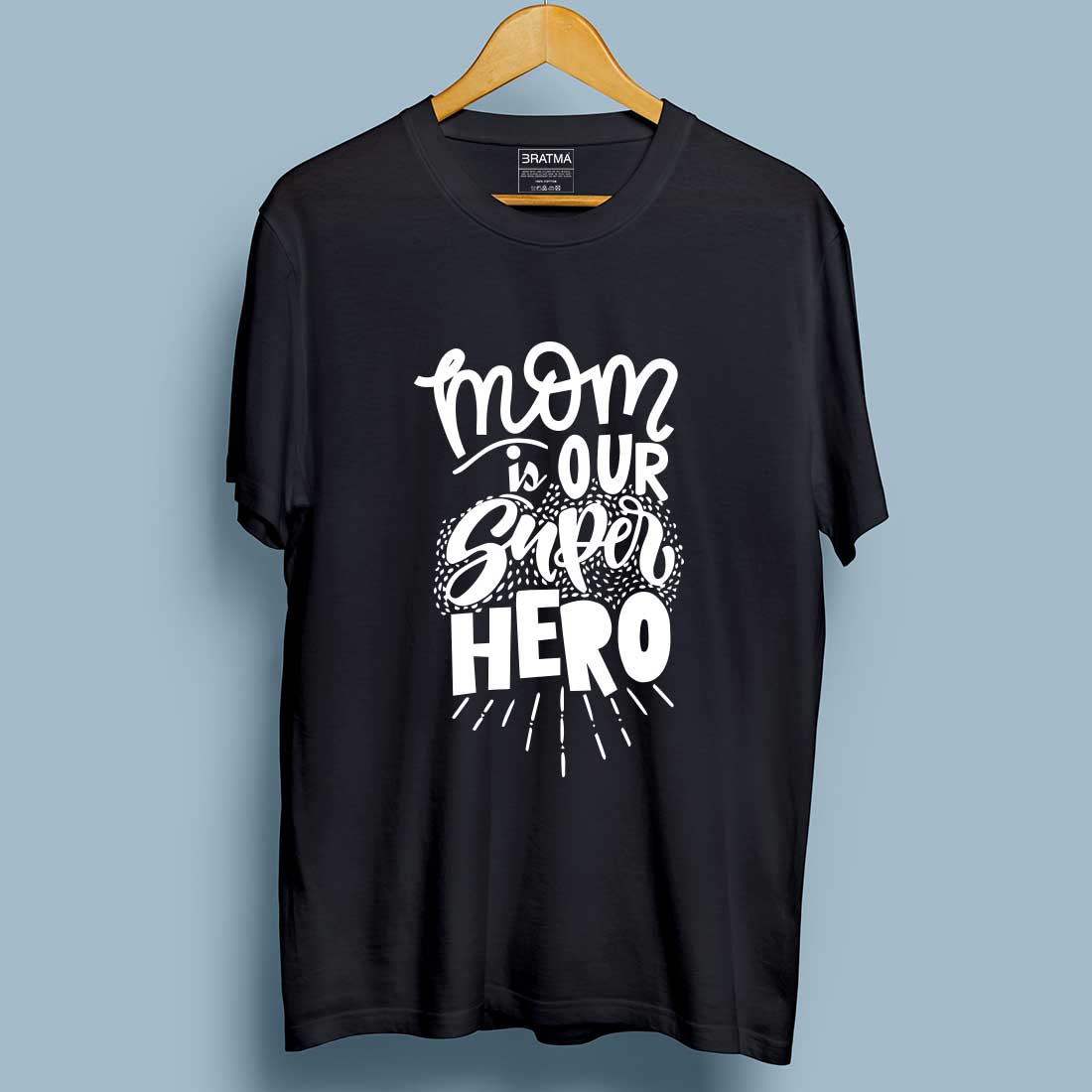 Mom Is Our Super Hero Black Men T-Shirt