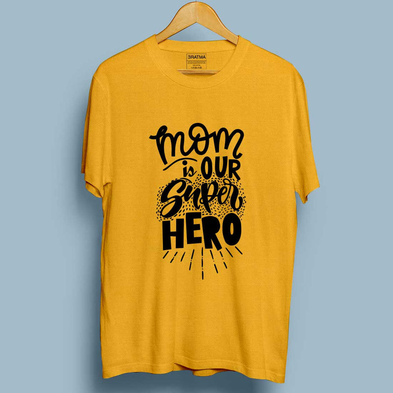 Mom Is Our Super Hero Mustrad Men T-Shirt