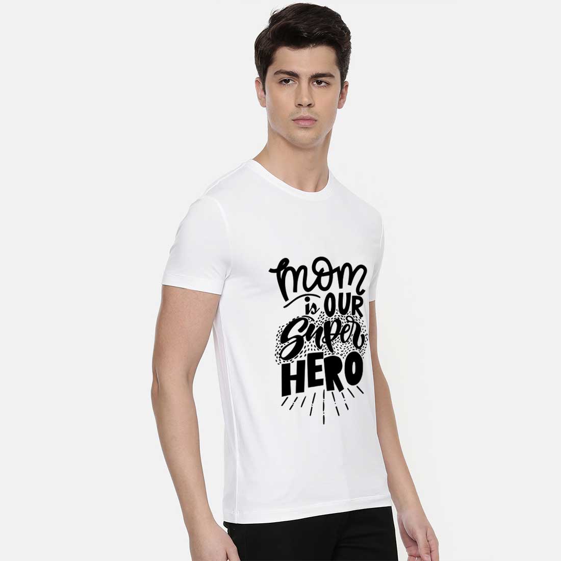 Mom Is Our Super Hero White Men T-Shirt