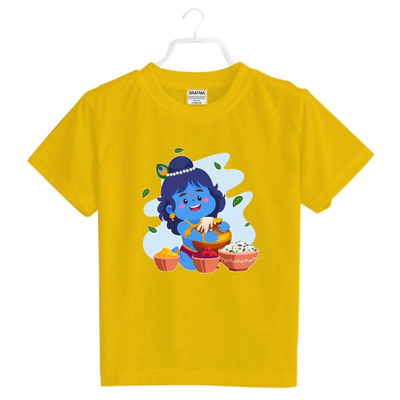 4th Krishna Janmashtami Printed Printed Boys T-Shirt