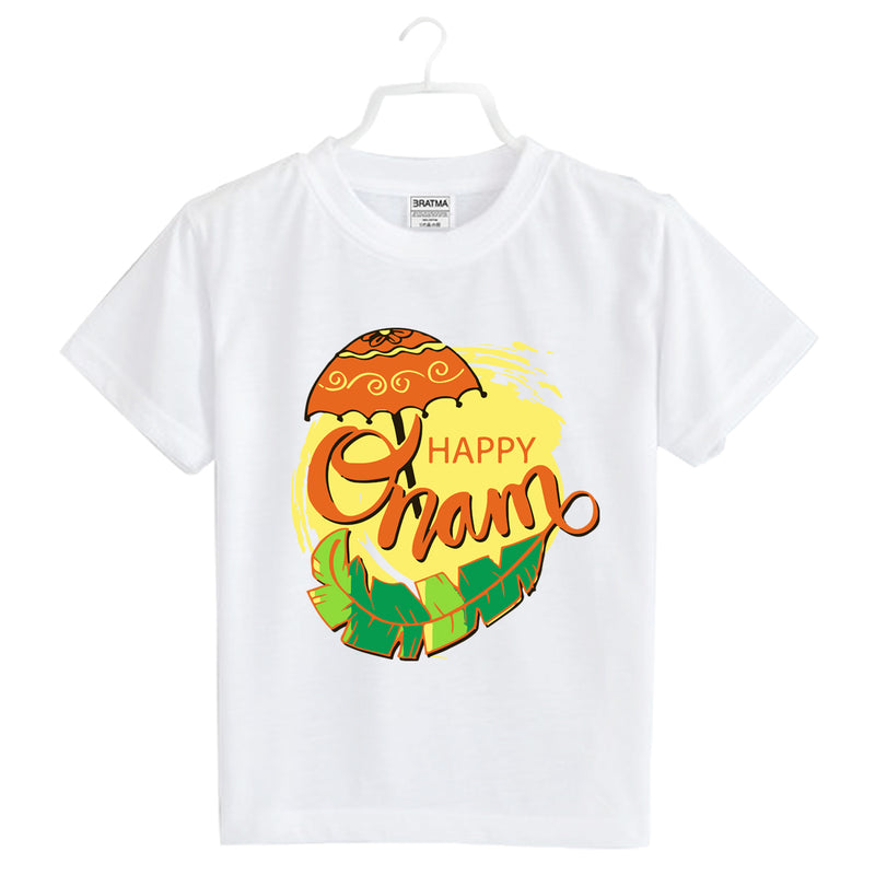 4th Happy Onam Printed Boys T-Shirt