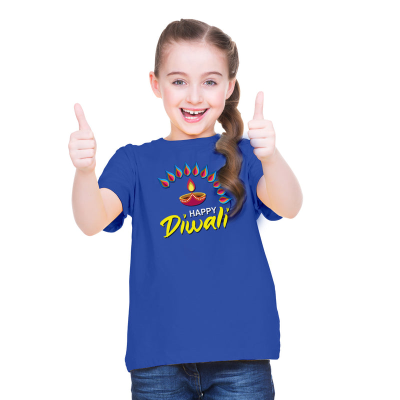 Happy Diwali Printed Girls T-Shirt