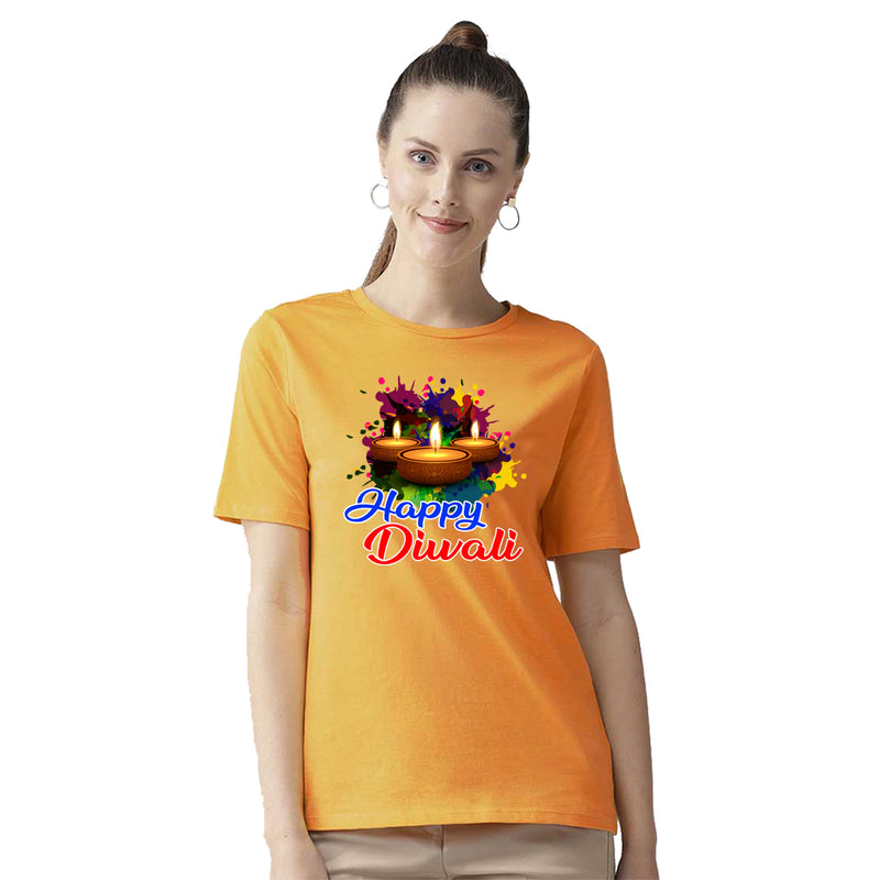 Happy Diwali Printed Women T-Shirt