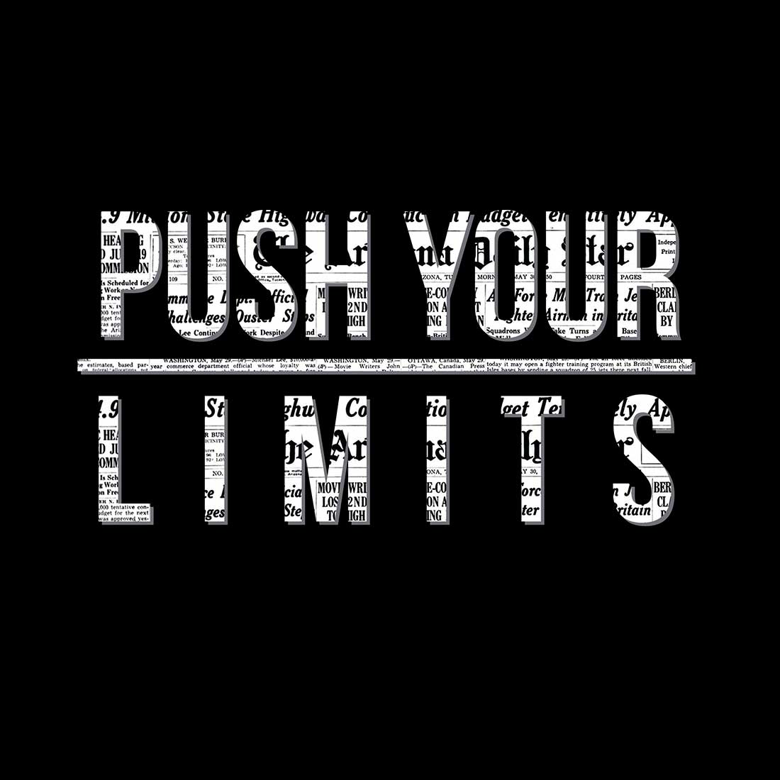 Push Your Limits Men Black T Shirt