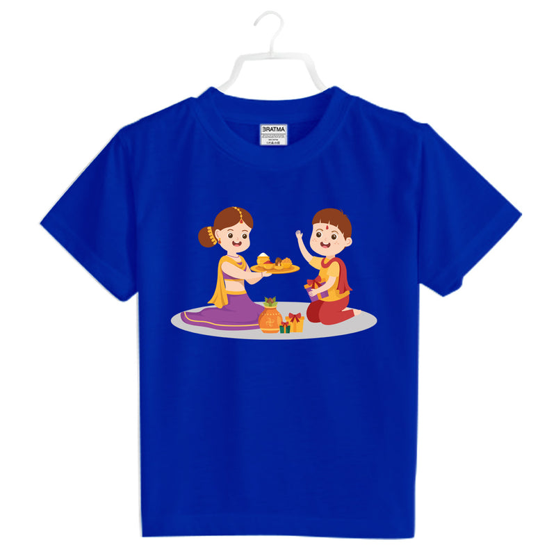 Bhaidooj Printed Girls T-Shirt