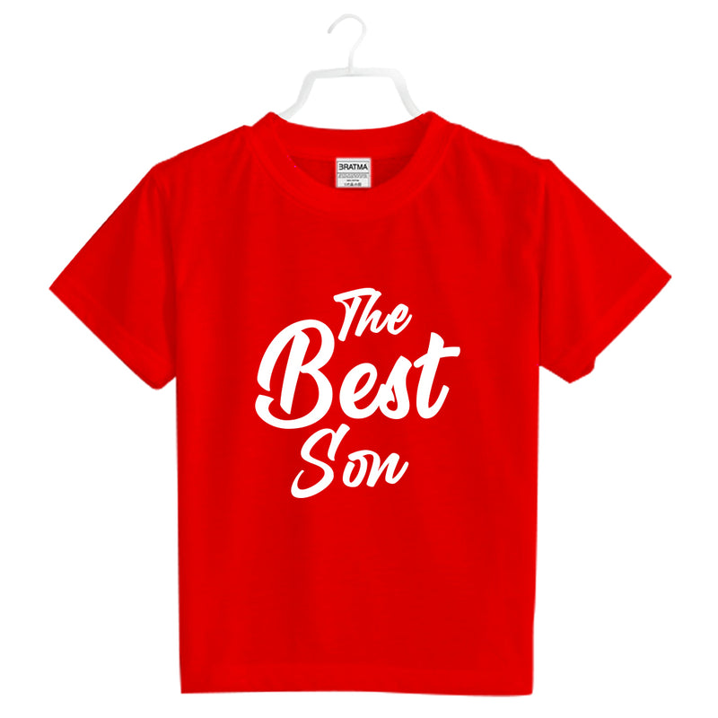 The Best Son printed Boys Half Sleeves T-Shirt