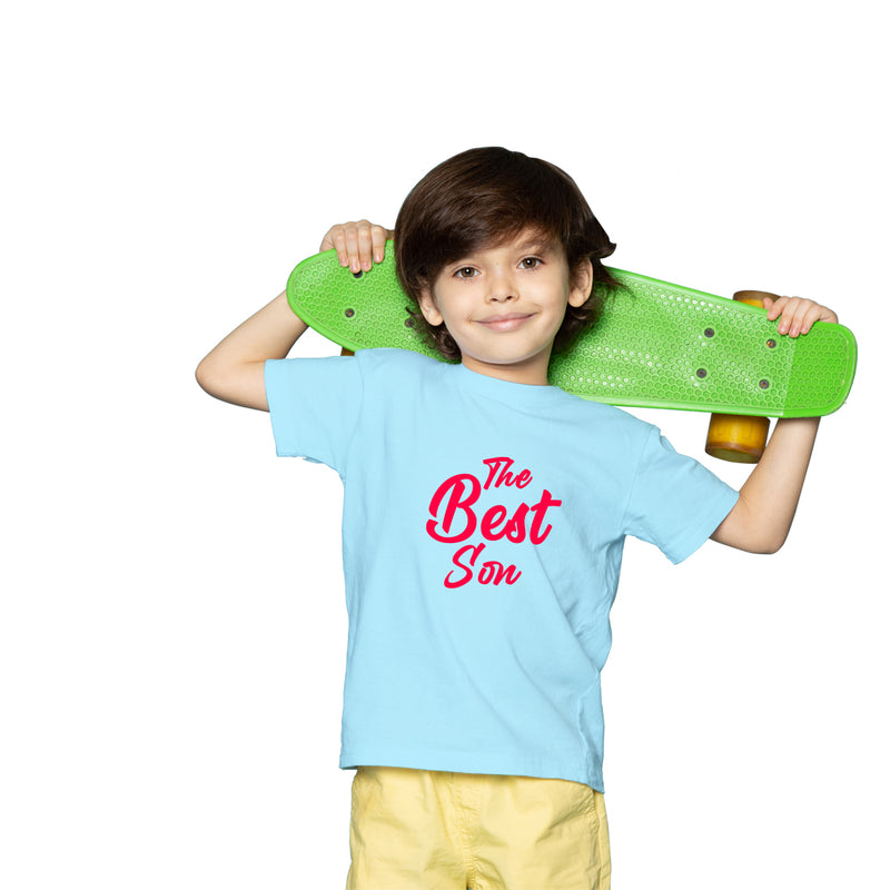 The Best Son printed Boys Half Sleeves T-Shirt
