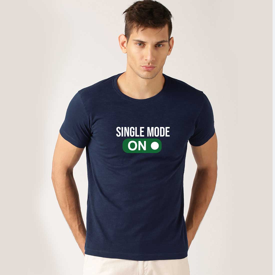 Single Mode On Blue Men T-Shirt
