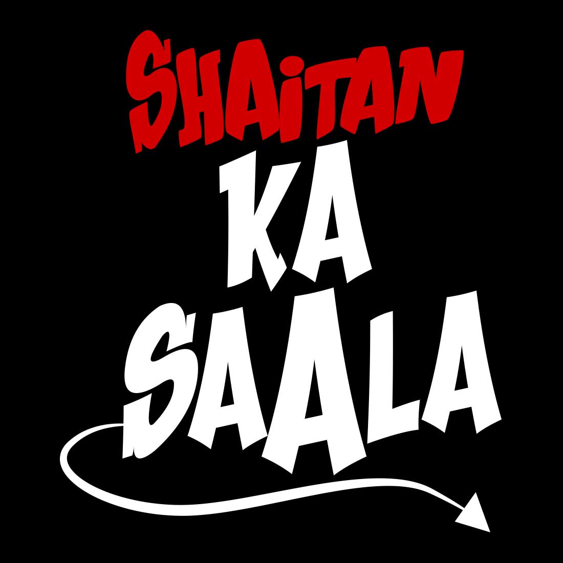 Shaitan Ka Saala Black Men T-Shirt