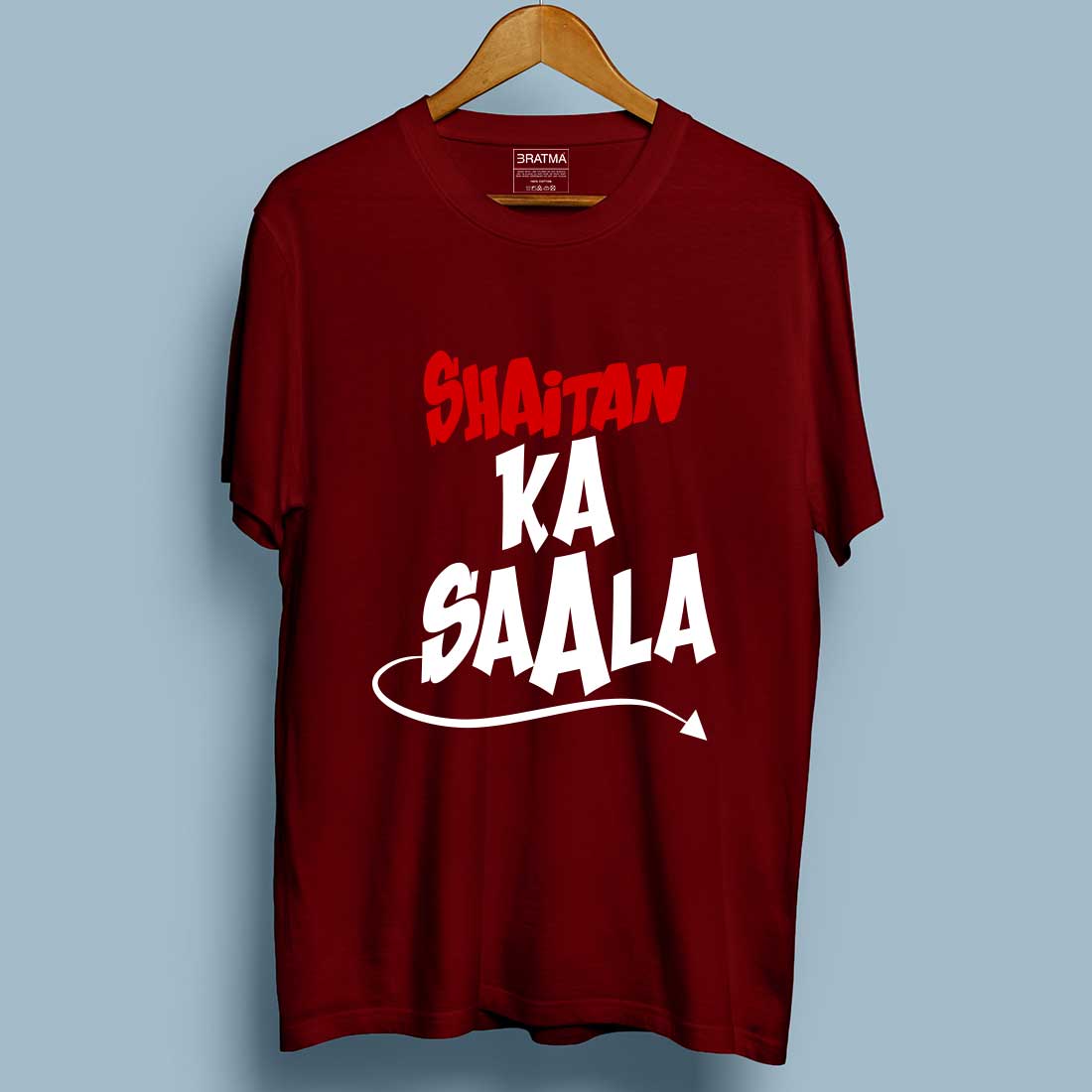Shaitan Ka Saala Maroon Men T-Shirt