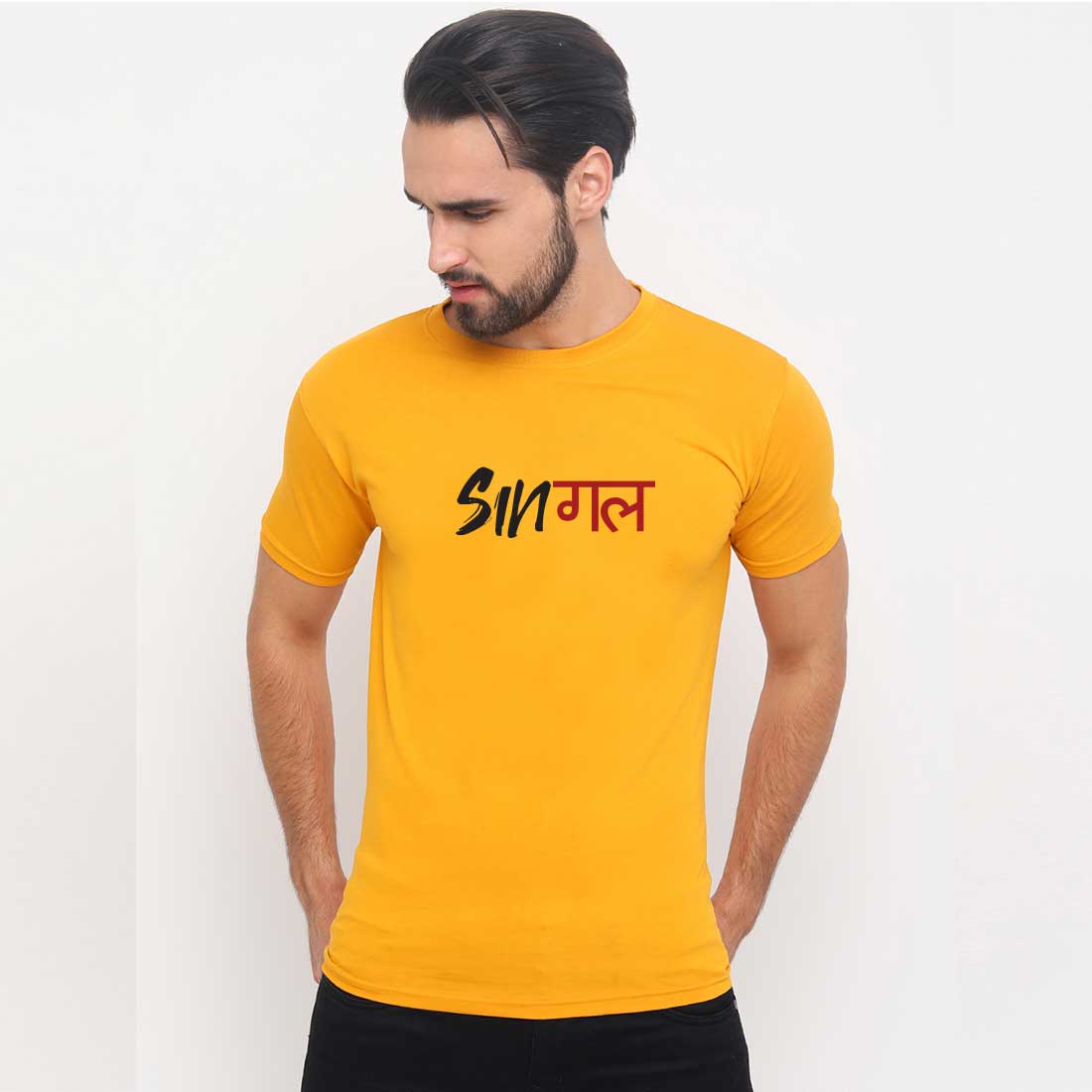 Single Mustrad Men T-Shirt