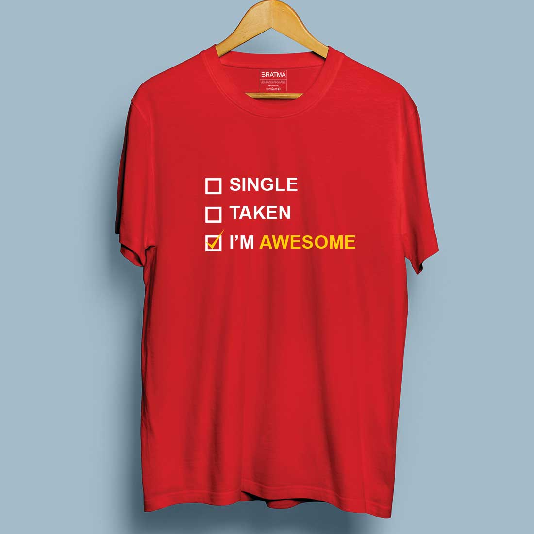 Single Taken I Am Awesome Red Men T-Shirt