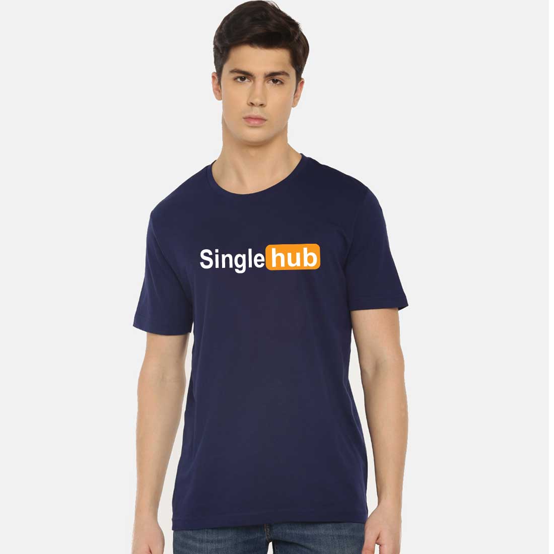 Single Hub Blue Men T-Shirt