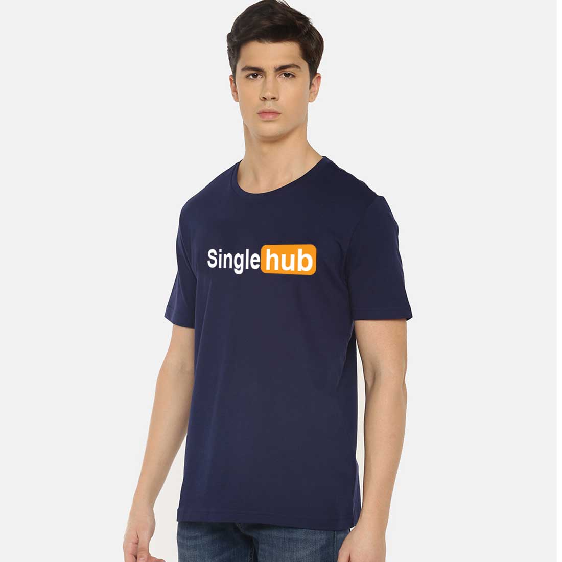 Single Hub Blue Men T-Shirt