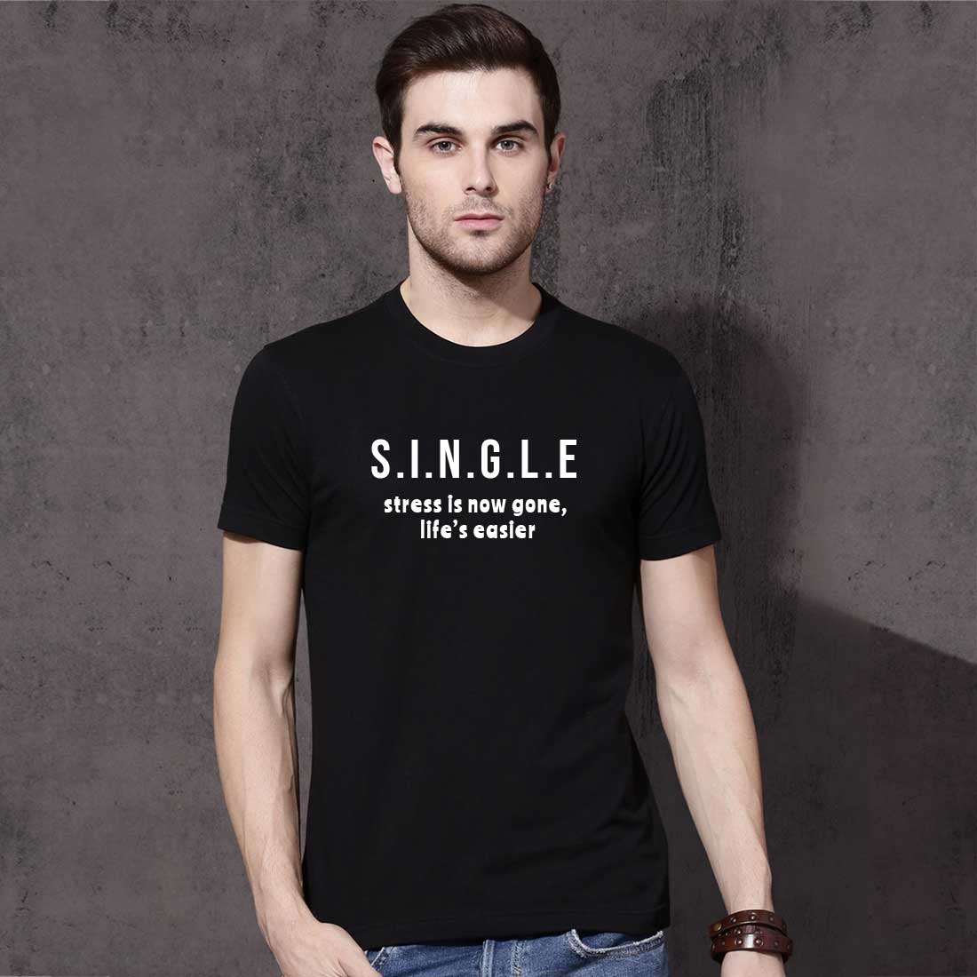 Single Stress Is Now Gone, Life's Easier Black Men T-Shirt
