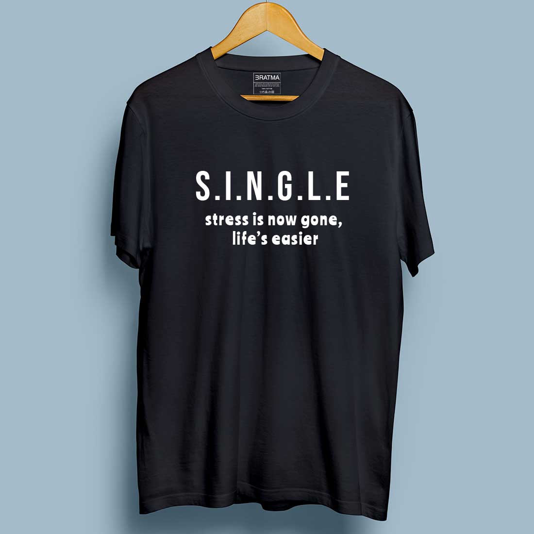 Single Stress Is Now Gone, Life's Easier Black Men T-Shirt