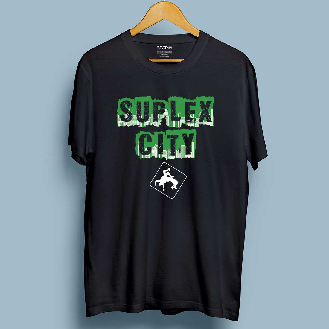 Suplex City Men Black T Shirt