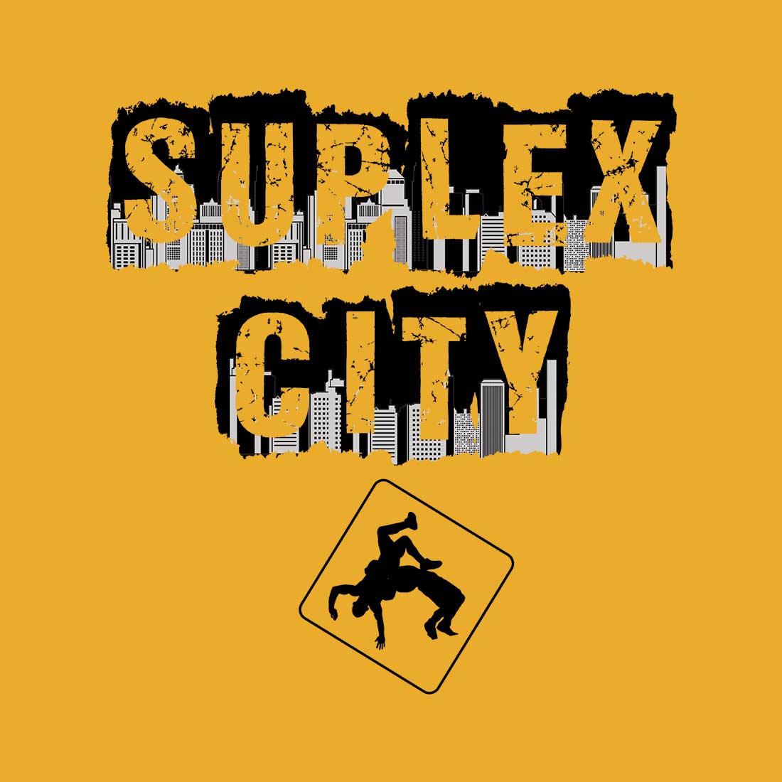 Suplex City Men Mustard T Shirt
