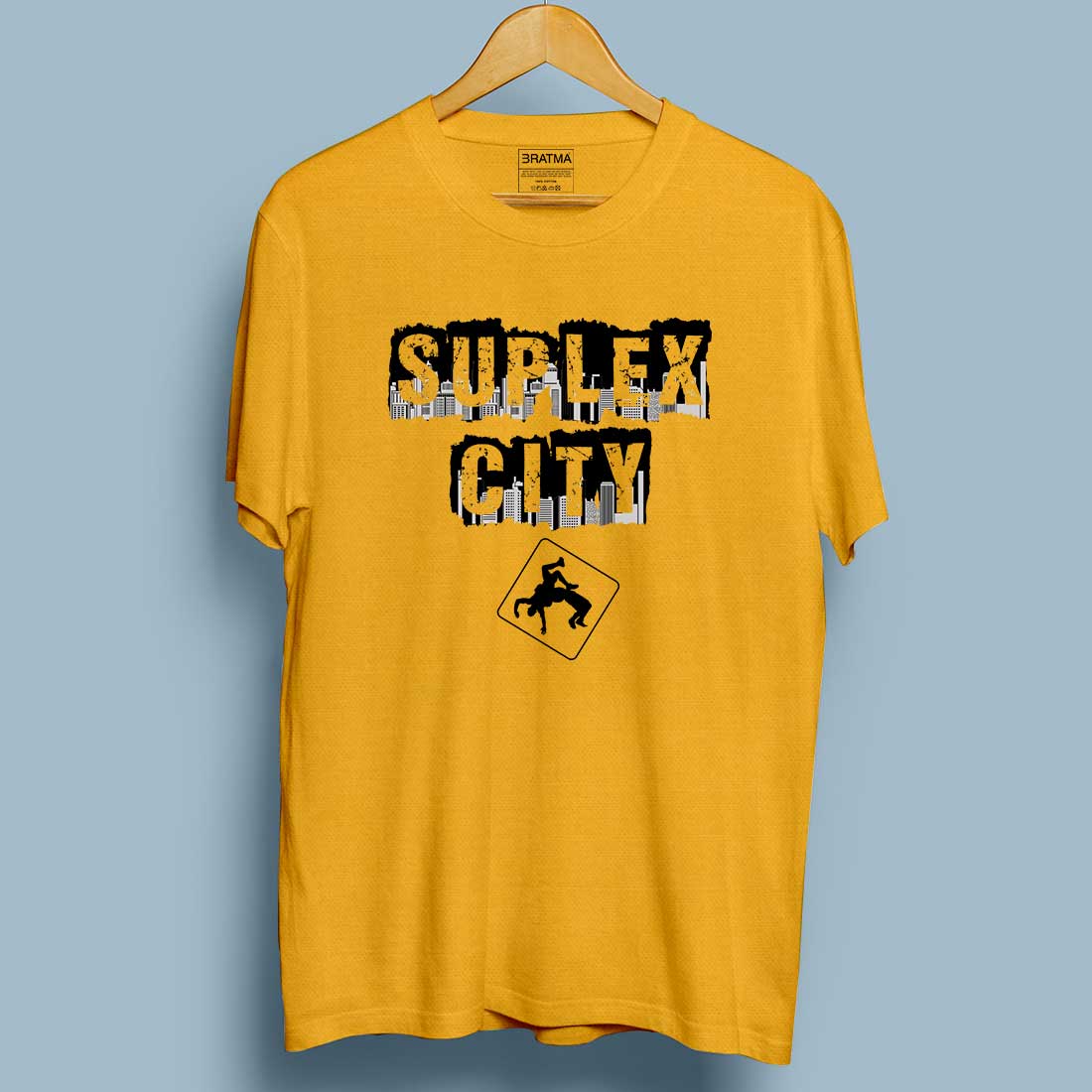 Suplex City Men Mustard T Shirt