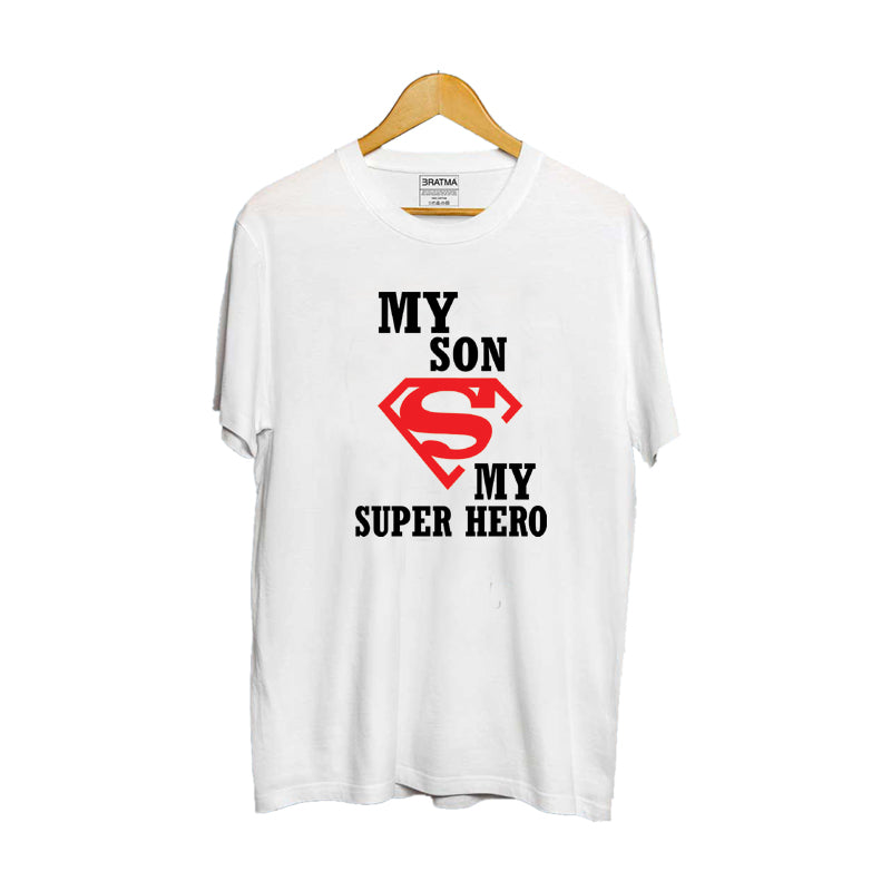 My Son My Super Hero Printed Men T-Shirt