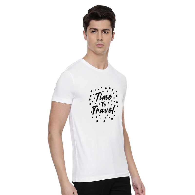 Time To Travel Printed Men T-Shirt