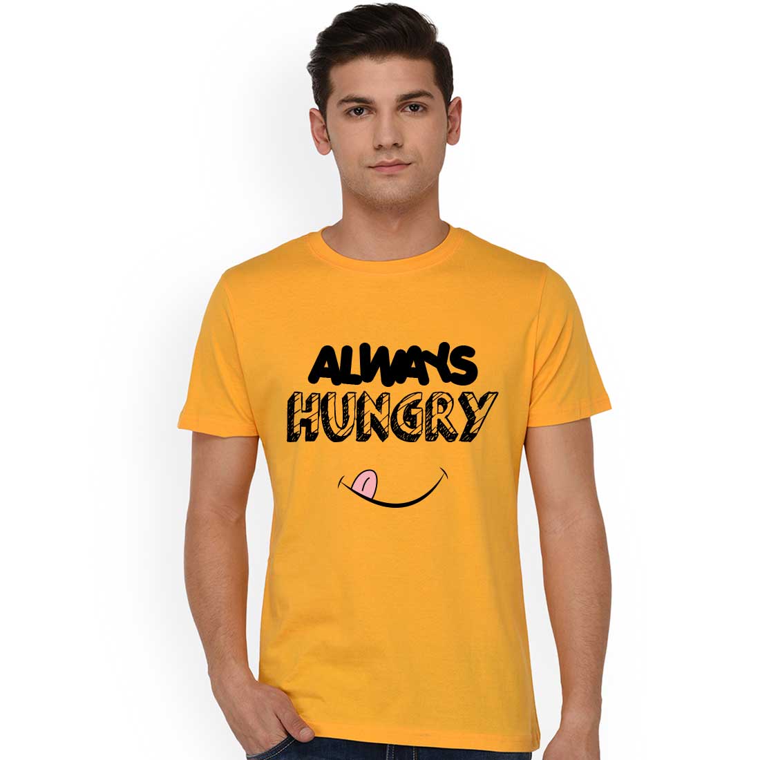 Printed T-Shirts Hoodies For Men & Women #color_ mustard