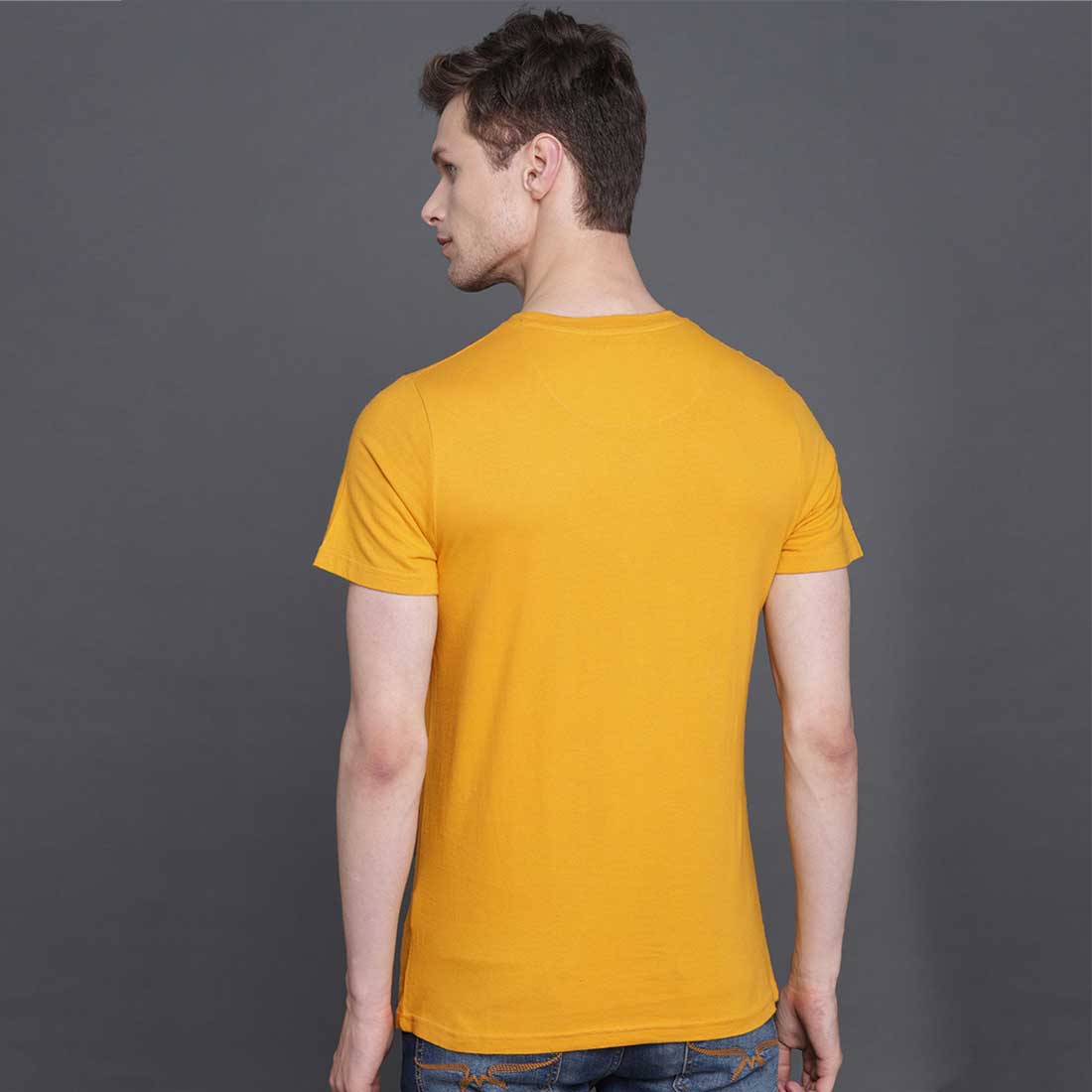 Printed T-Shirts Hoodies For Men & Women #color_ mustard