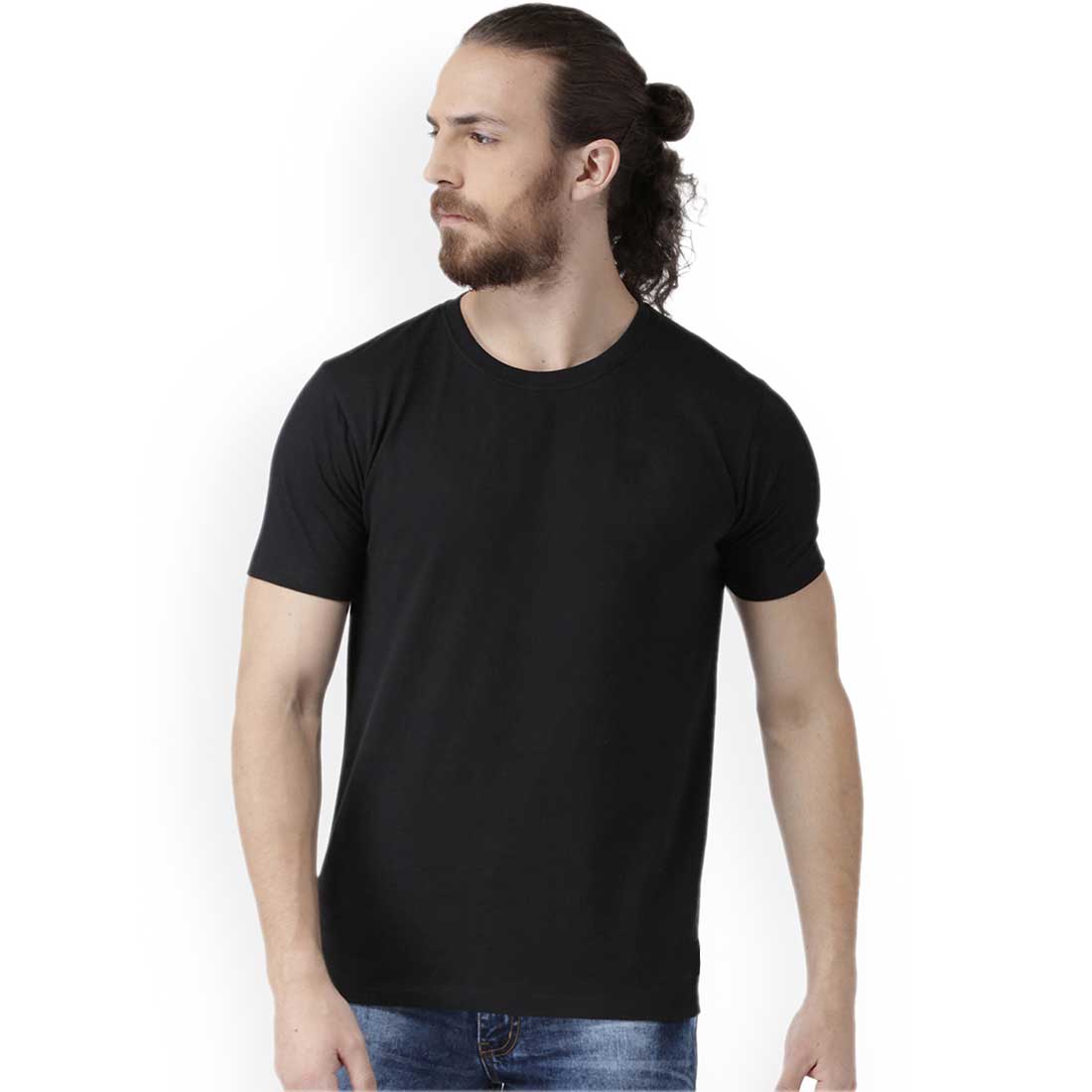 Men Half Sleeves Plain T-Shirt