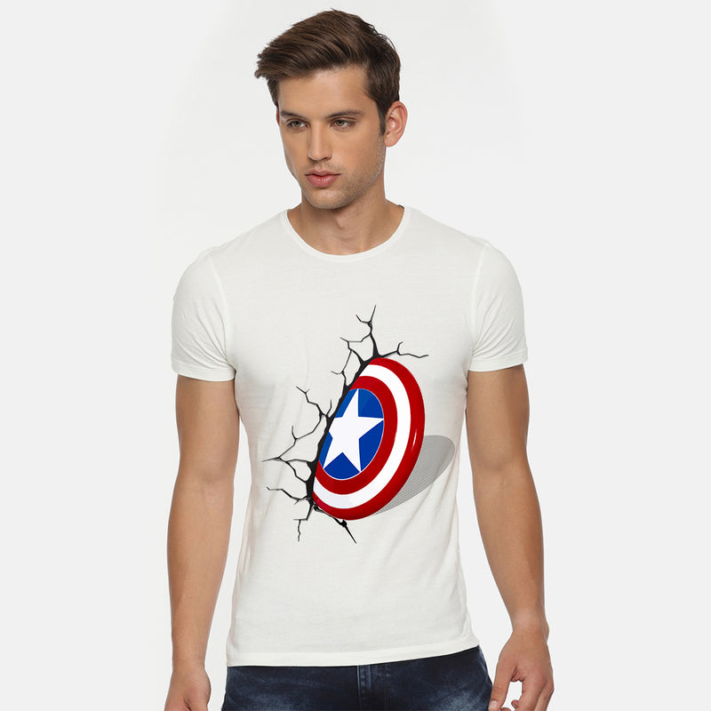 Cap America Shield Men T-Shirt