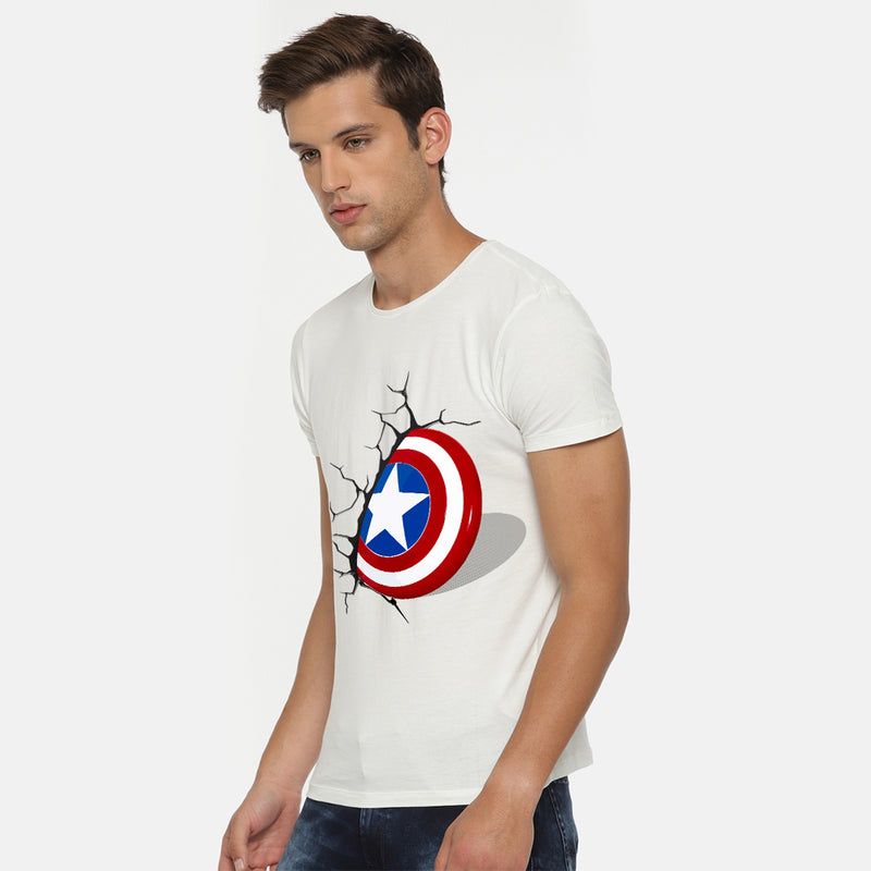 Cap America Shield Men T-Shirt