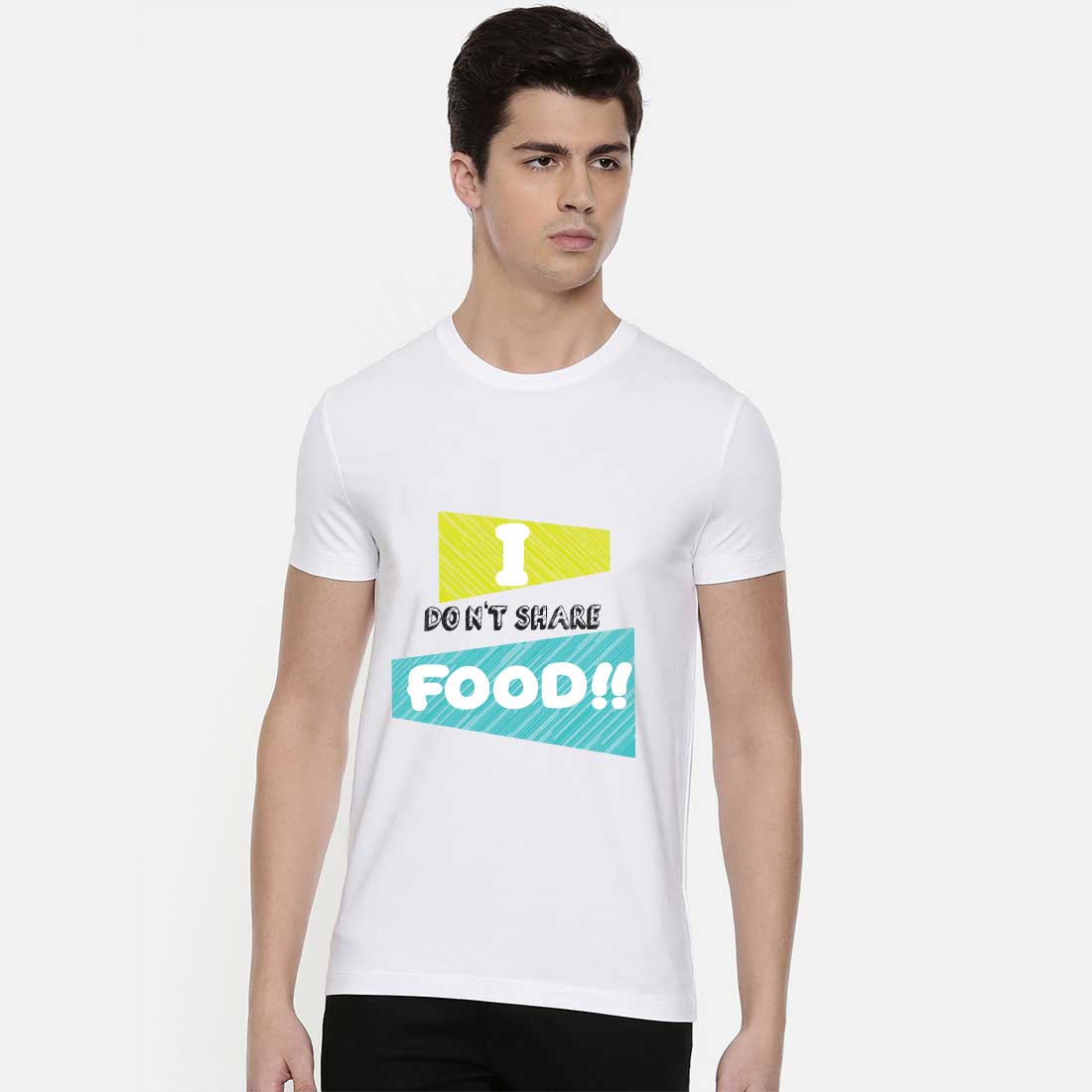 I Don't Share Food White Men T-Shirt