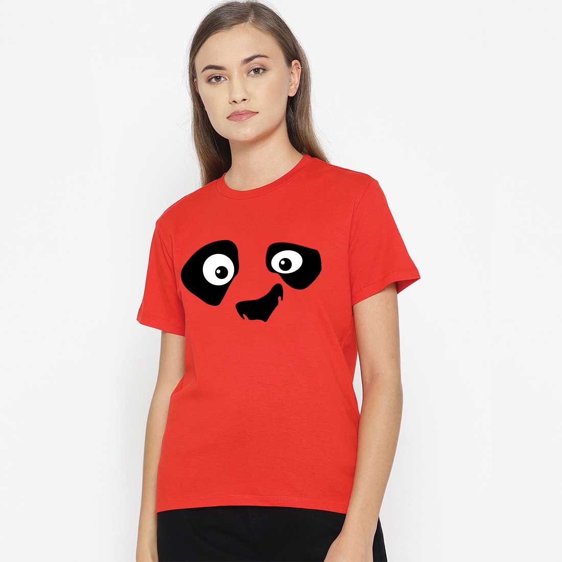 Kungfu Panda Eye Red Women T-Shirt