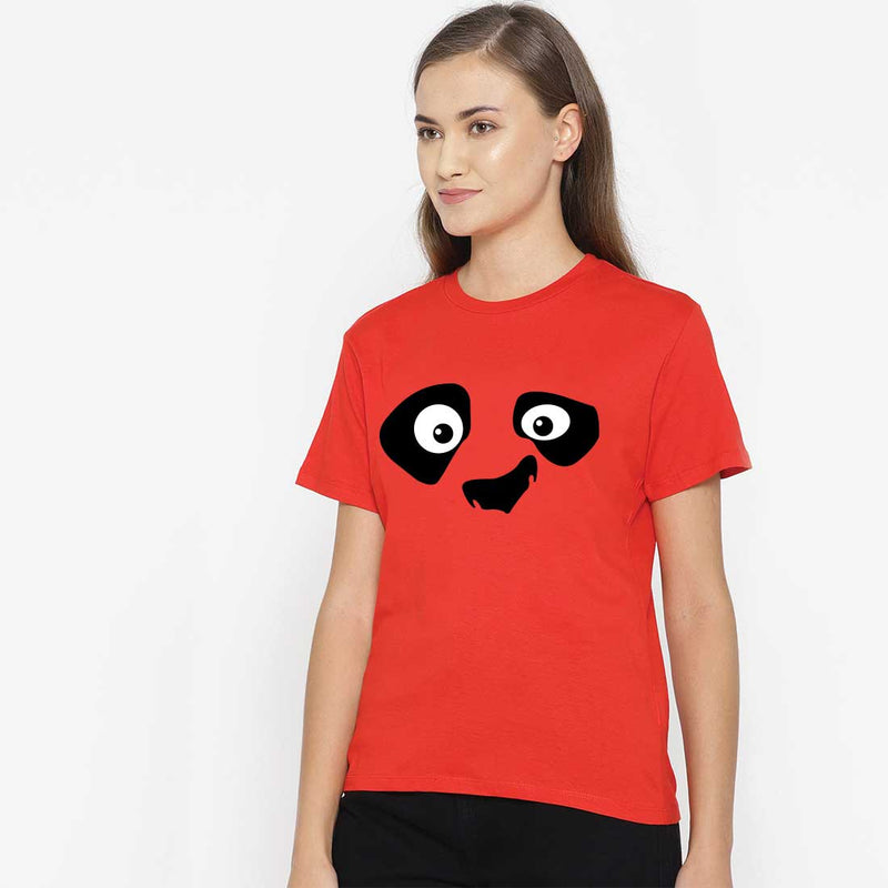 Kungfu Panda Eye Red Women T-Shirt