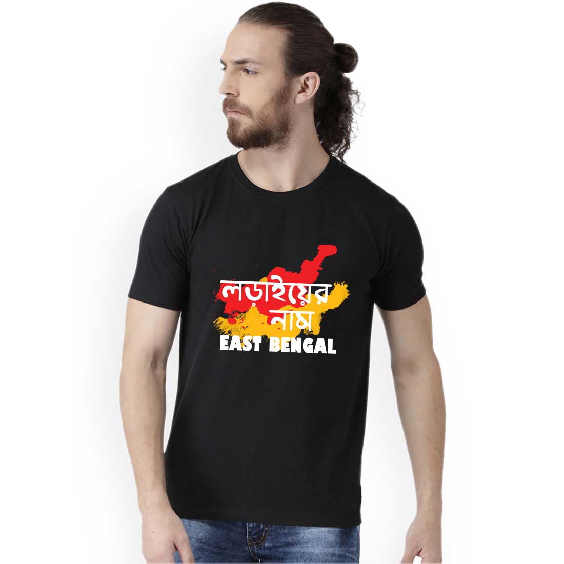 Lorai Er Name East Bengal Black Men T-Shirt