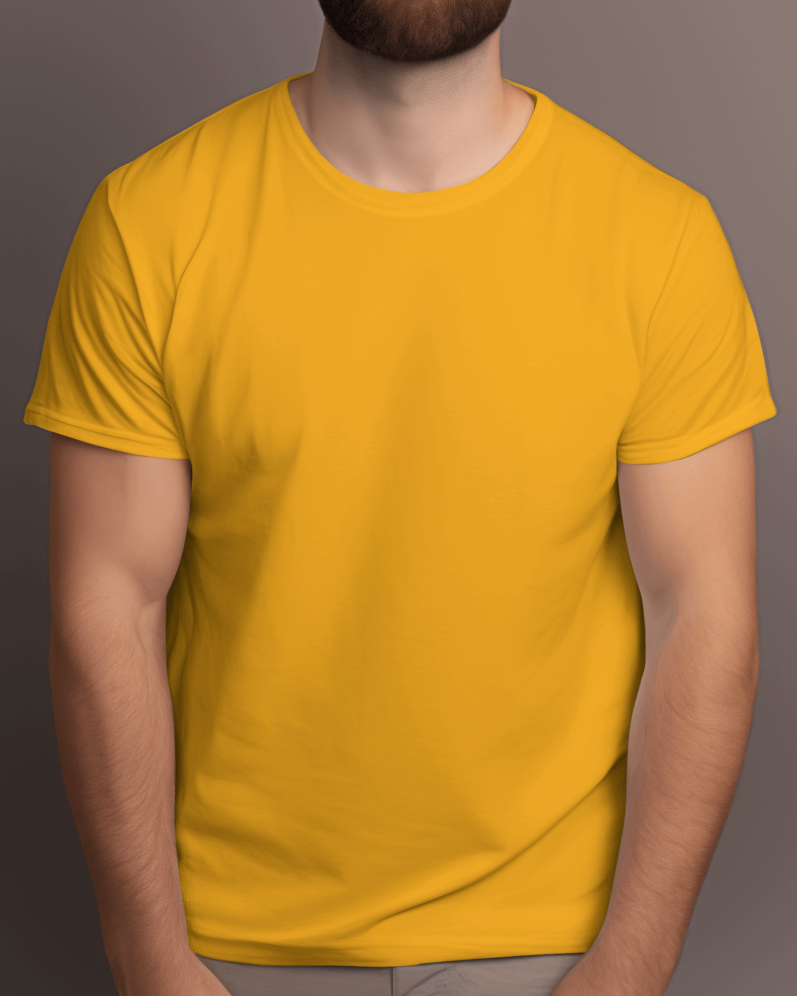 half sleeve t shirt yellow