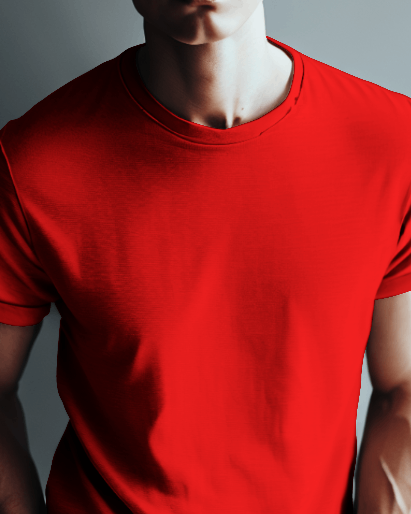 Red half sleeve tshirt for man
