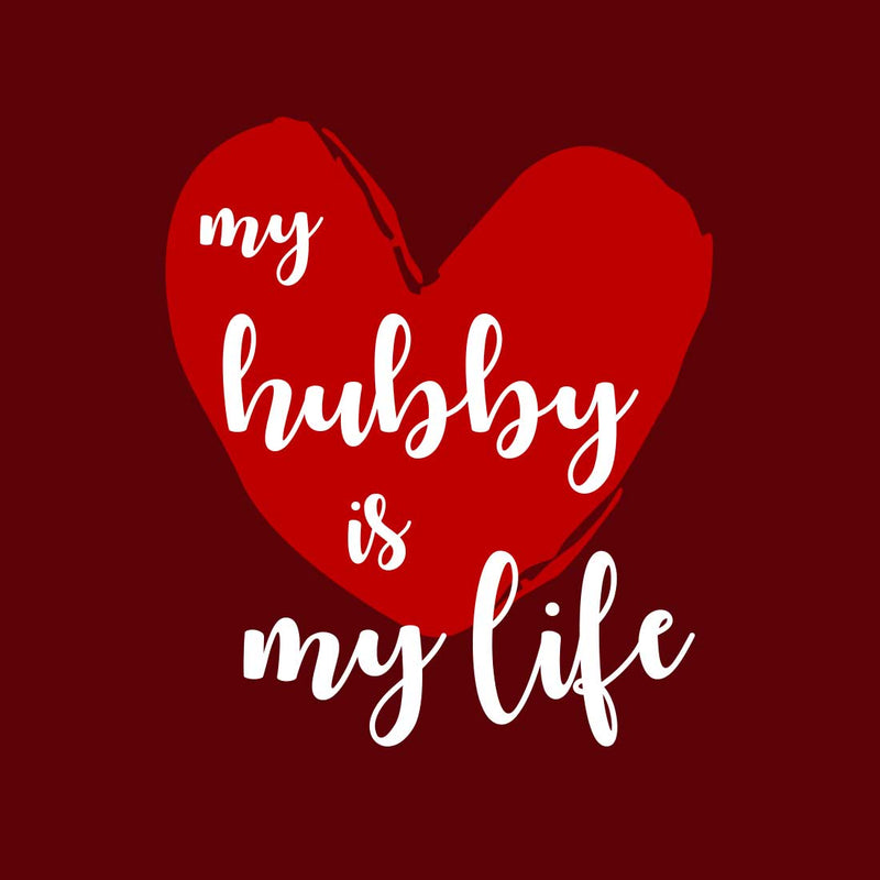 My Wife Is My Love My Hubby Is My Love Maroon Couple Tees