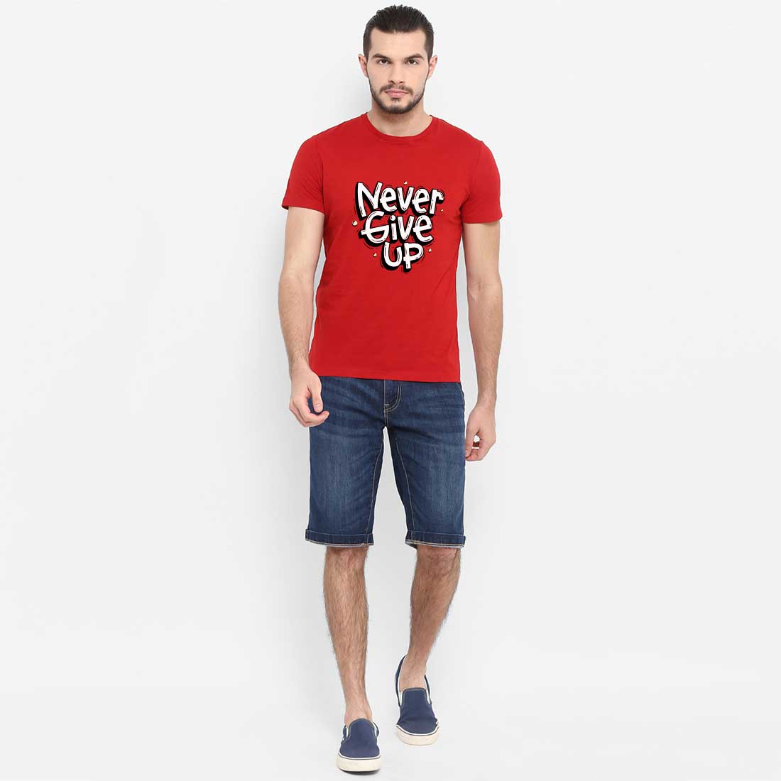 Never Give Up Red Men T-Shirt