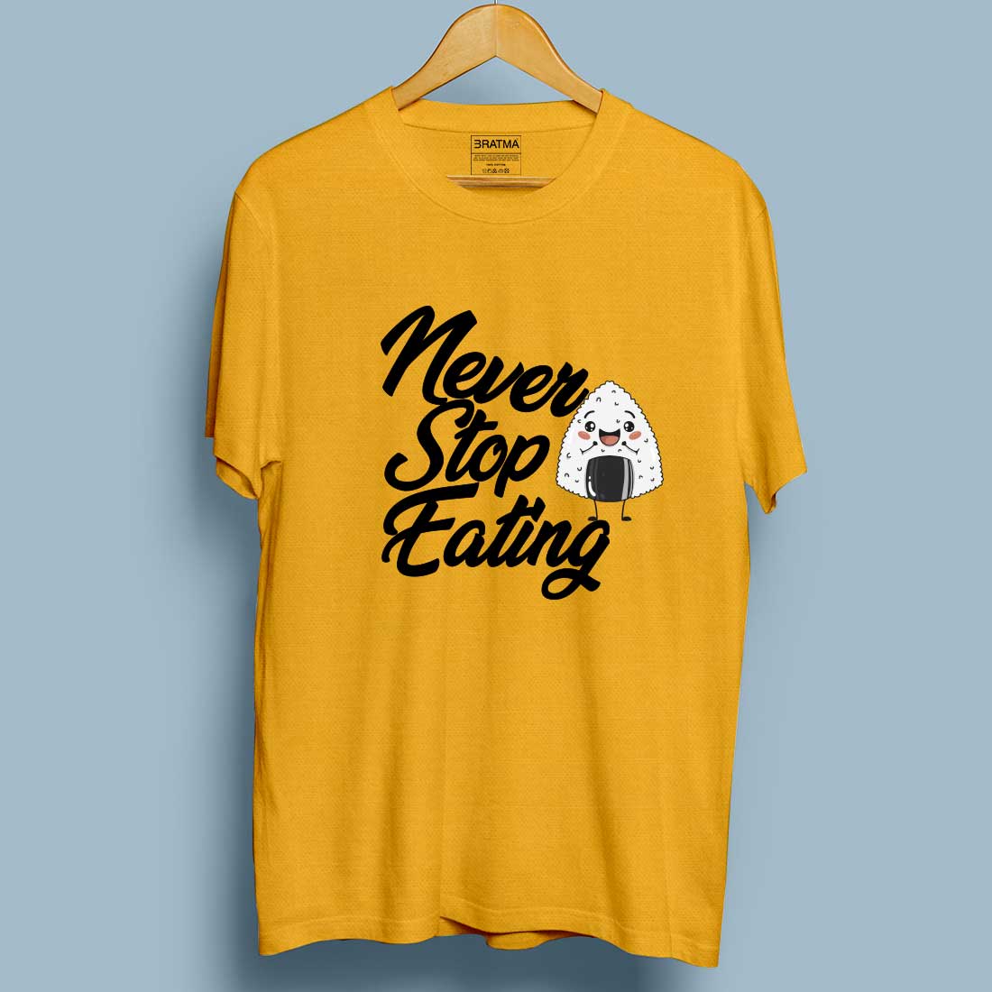 Never Stop Eating Mustrad Men T-Shirt