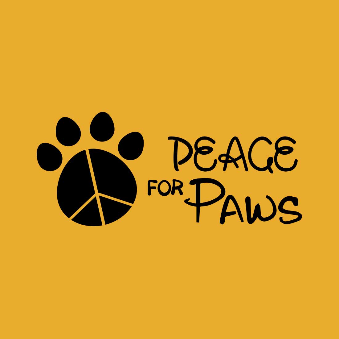 Peace For Paws Mustard Women T-Shirt