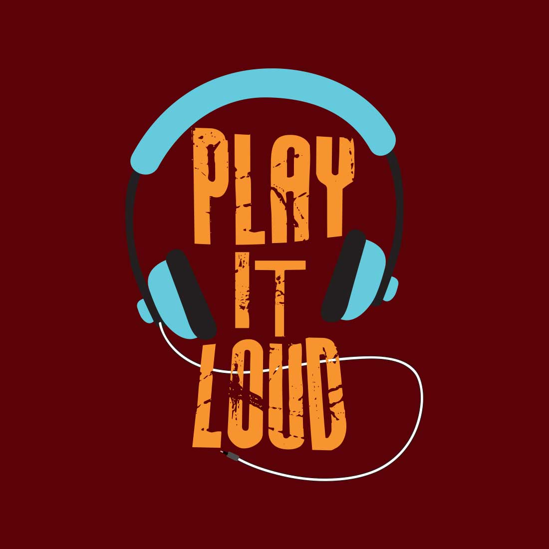 Play It loud Maroon Men T-Shirt