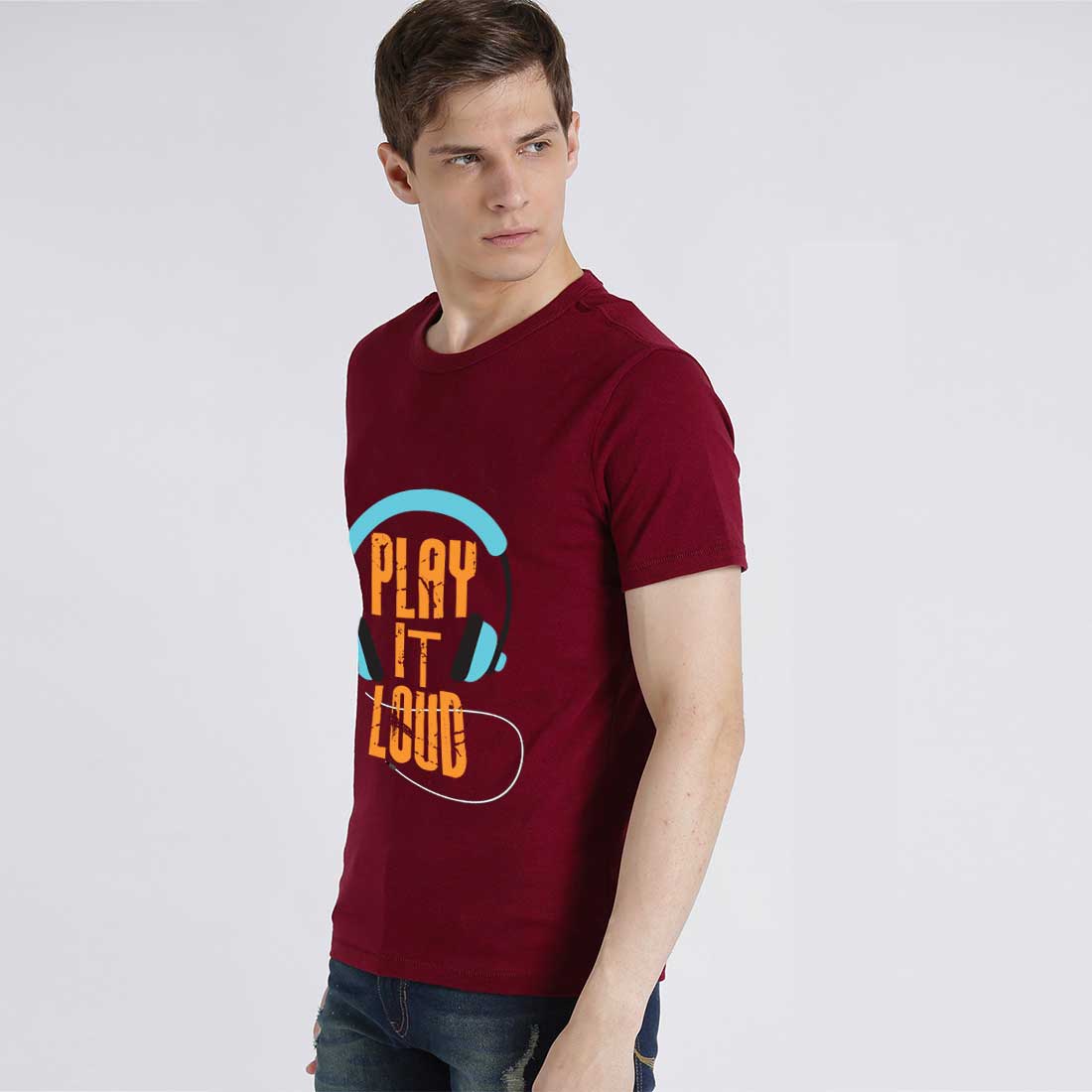 Play It loud Maroon Men T-Shirt