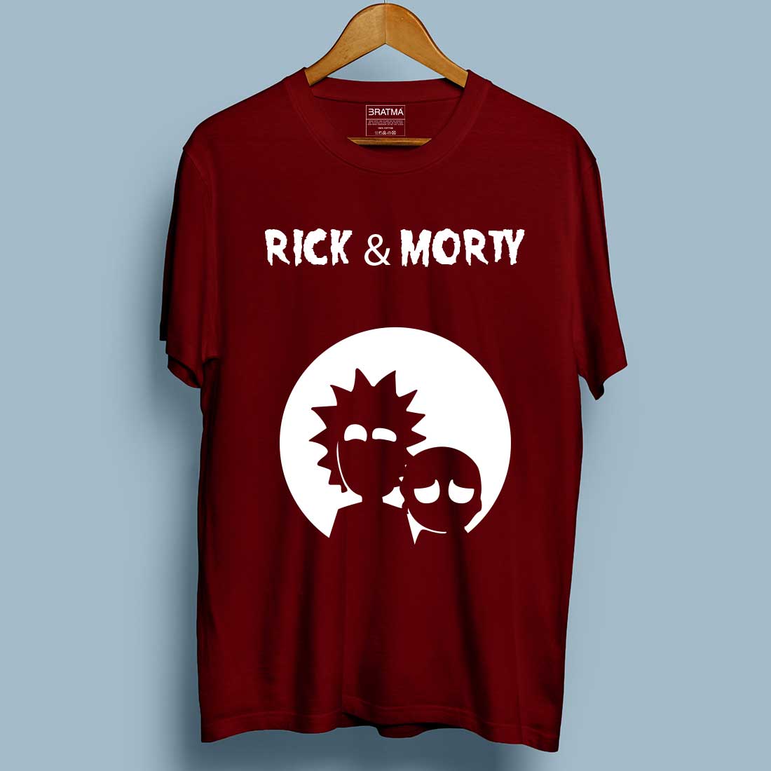 Rick And Morty Design Maroon Maroon Men T-Shirt