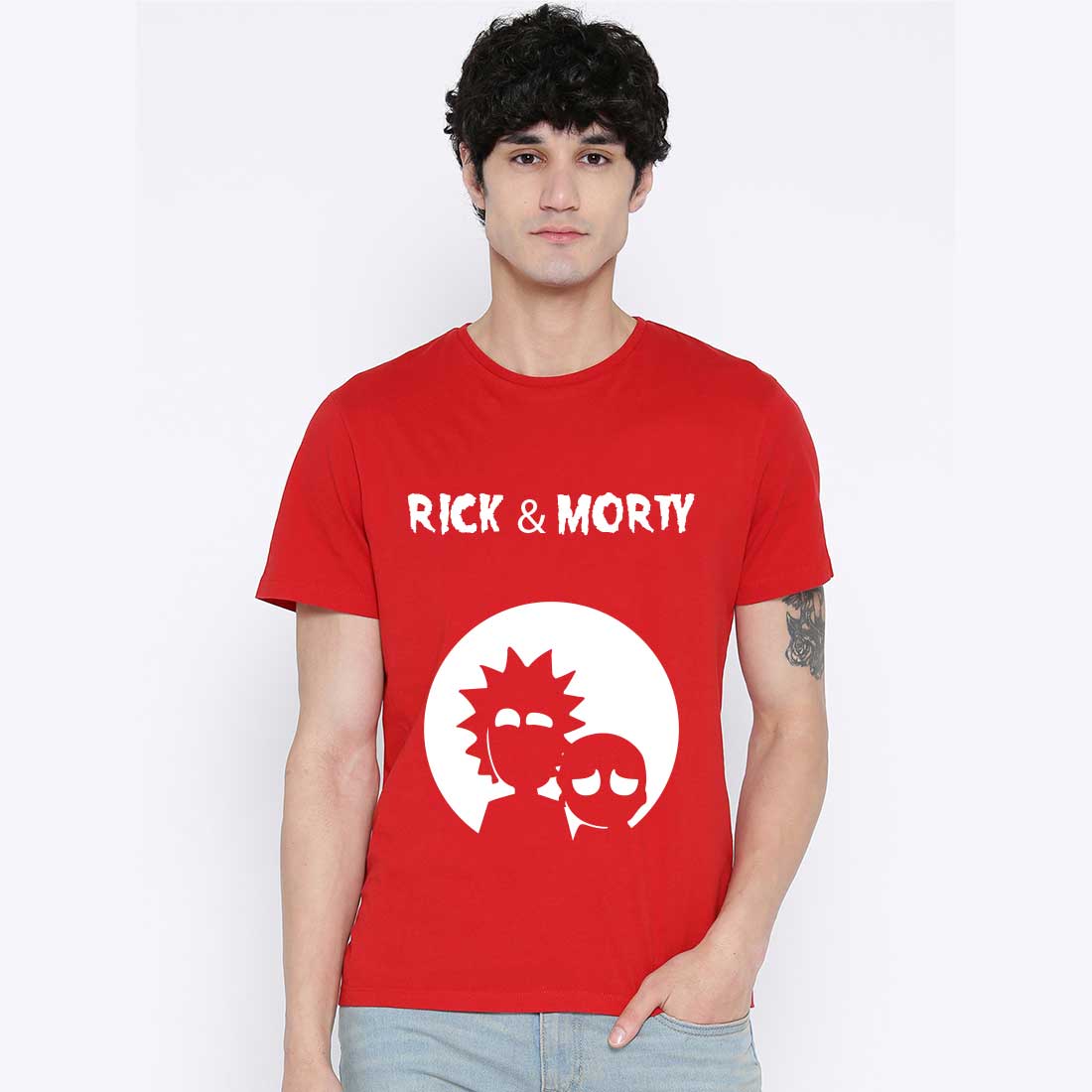 Rick And Morty Design Maroon Hungry Red Men T-Shirt