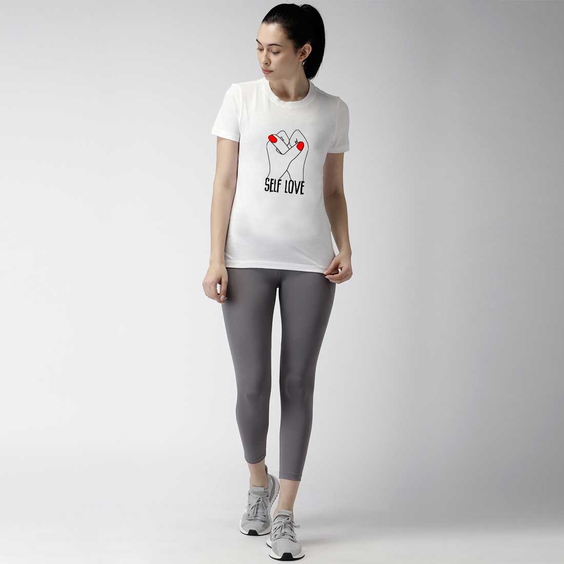 Self Love White Women T-Shirt