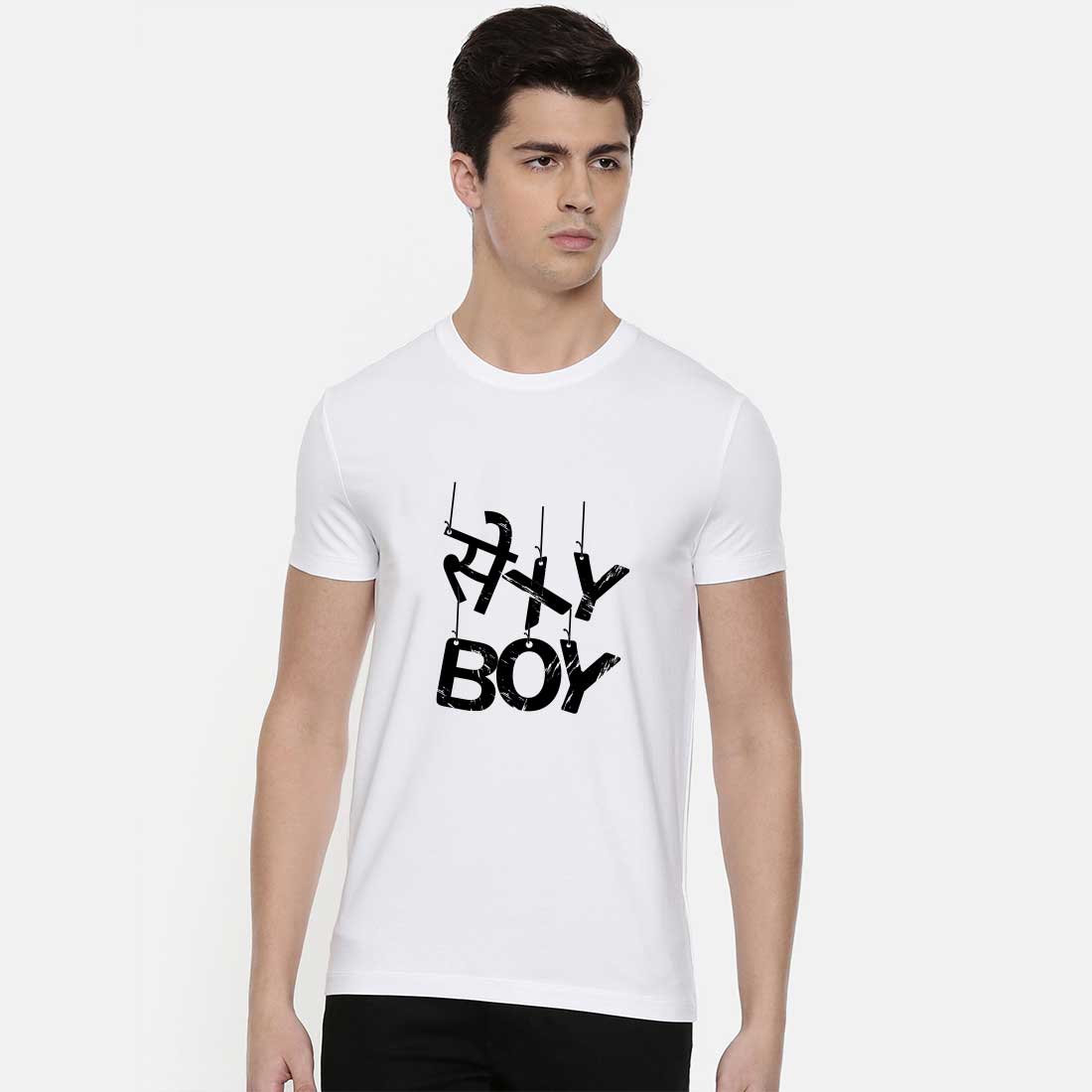 Sexy Boy White Men T-Shirt