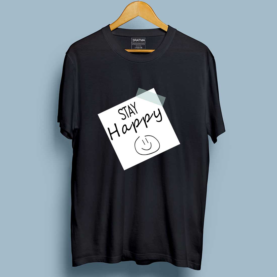 Stay Happy Black Women T-Shirt